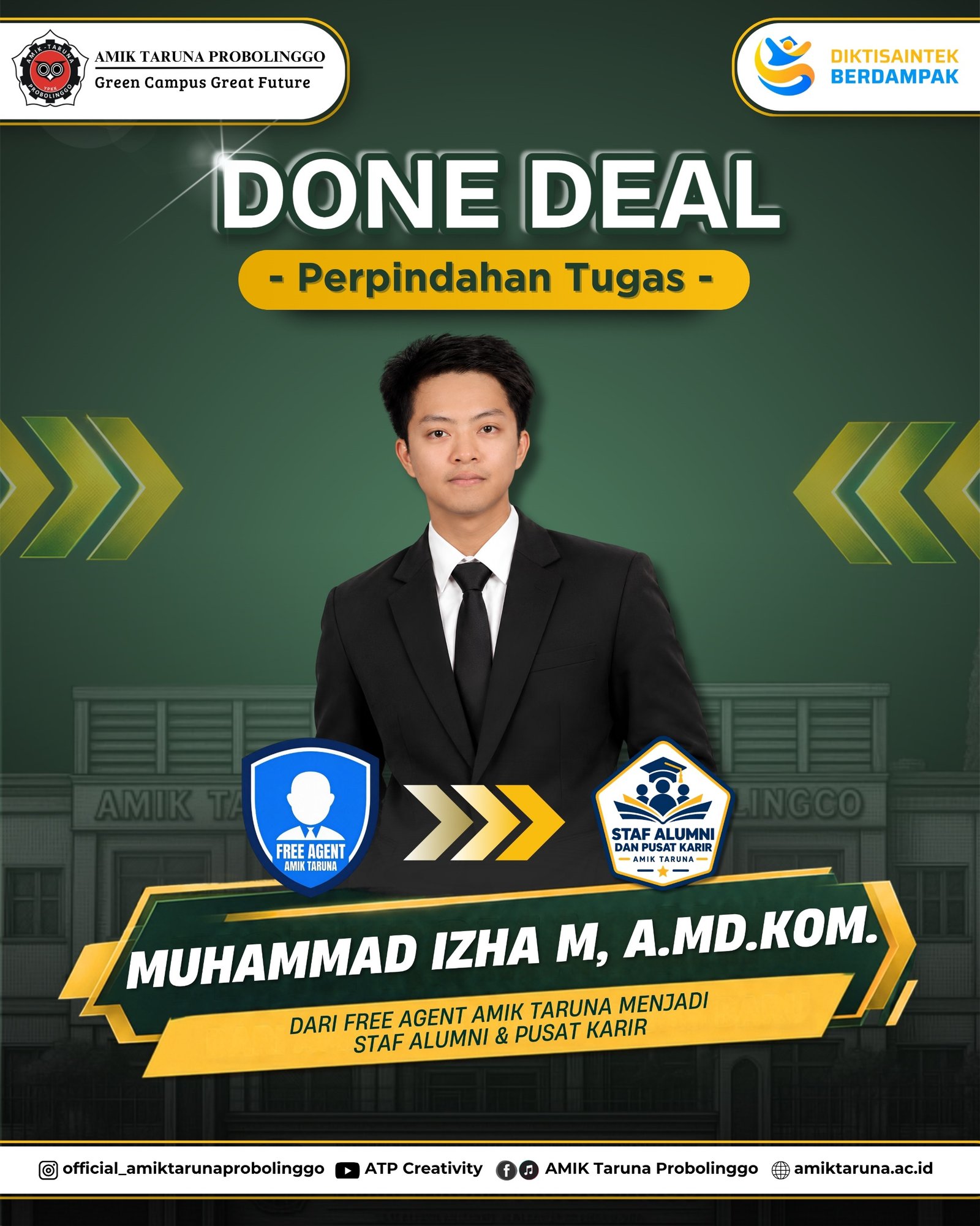 “Done Deal! Perpindahan Tugas, Langkah Baru Muhammad Izha di AMIK Taruna” 🔄🔥